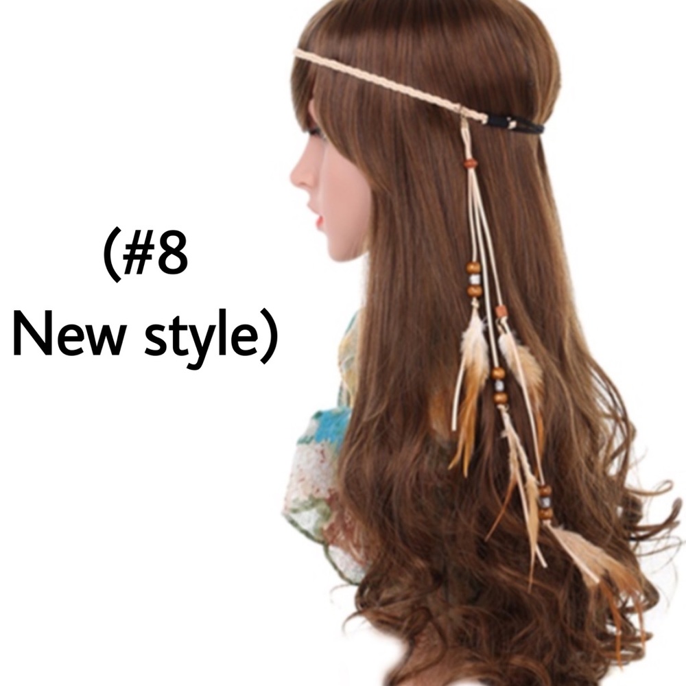 4 styles! bohemian feather head wrap headband - Picture 8 of 8